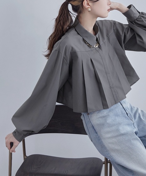 etoll.（エトル）の「タックプリーツボリュームスリーブシャツ（シャツ