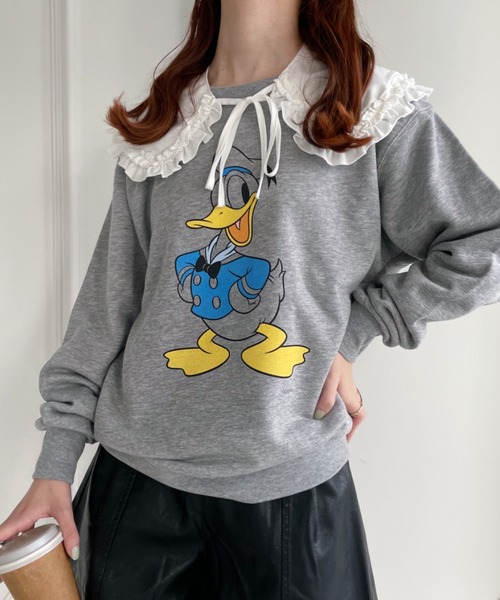Disney/DonaldDuck/Vintage/スウェット/sweat/杢グレー/ヴィンテージ