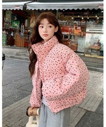 ダウンジャケット/コート（ピンク/桃色系・花柄・ボタニカル柄