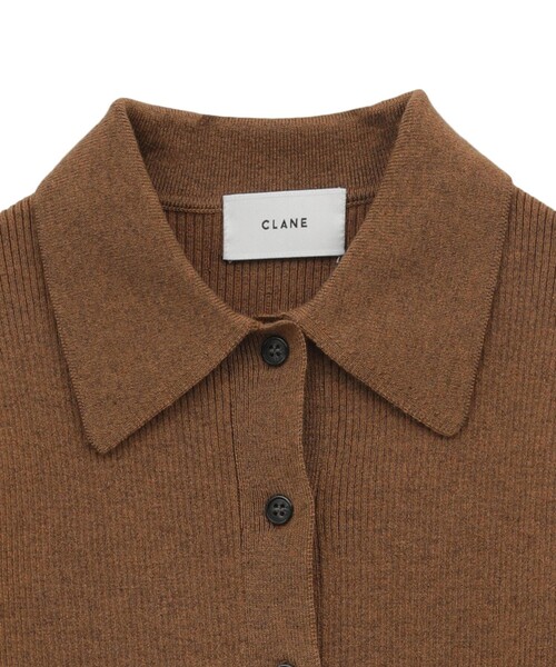 CLANE（クラネ）の「【CLANE/クラネ】COLLAR RIB CARDIGAN/カラーリブ