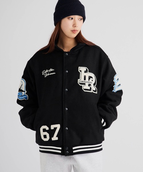 Liberaiders/リベレイダース LR VARSITY JACKET ロゴワッペン ウール