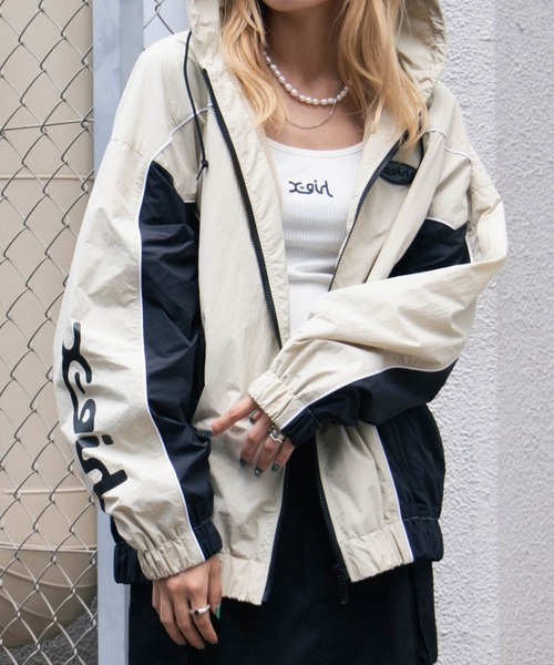X-girl（エックスガール）の「BICOLOR NYLON JACKET（ブルゾン）」 - WEAR