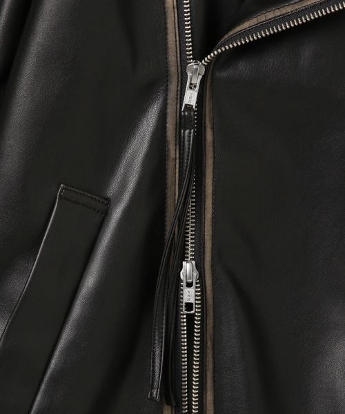 JEANASIS（ジーナシス）の「レザーライクカコウBIGライダース/145146