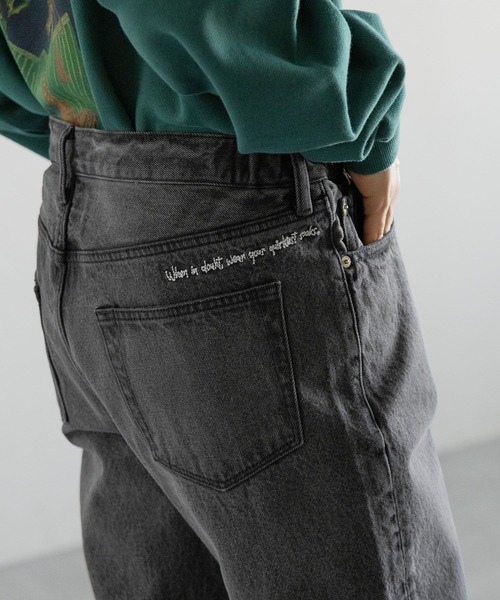 RAGEBLUE（レイジブルー）の「ルーズフィット/フラワー刺繍ワイド