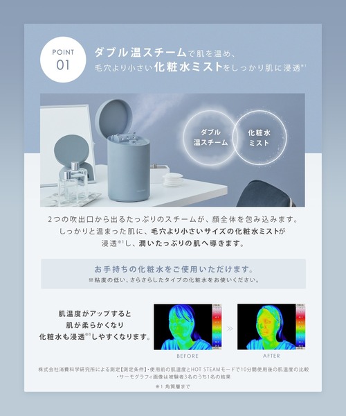 セール】SALONIA サロニア ピュアブライトスチーマー（美容器具