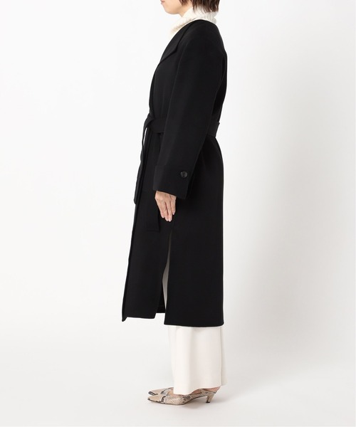 Noble（ノーブル）の「W/Nyリバーノーカラーコート◇（ノーカラー