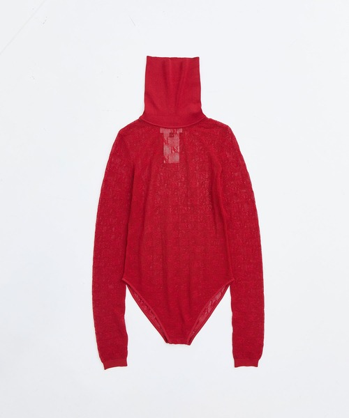 HAENGNAE/ヘンネ】KISHIMEN LOGO KNIT LEOTARD/キシメンロゴニット