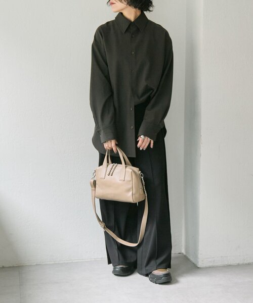 セール】《本革/ショルダー付き》スタッズボストンバッグ（ボストン