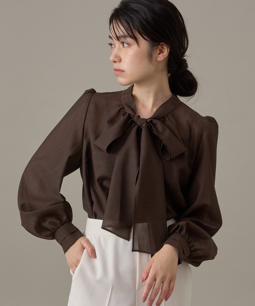 ANAYI（アナイ）の「ウールボイルボウタイ ブラウス（シャツ/ブラウス