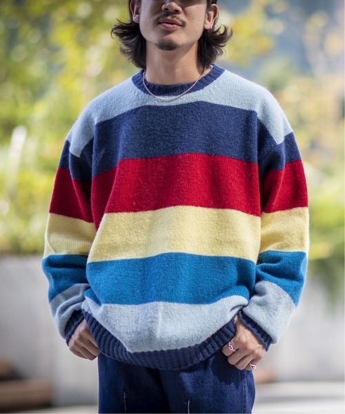 セール】【Jamiesons×JW】別注 Multi Border Wool Knit（ニット