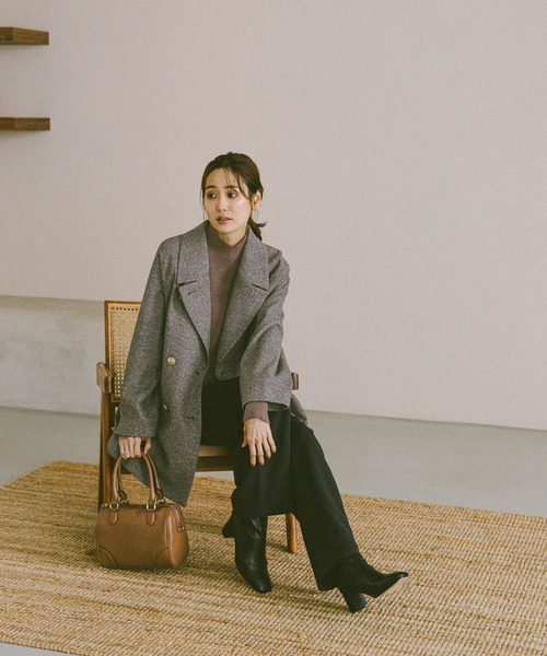 セール】軽やかストレッチ襟2WAYミドルコート/499658（チェスター