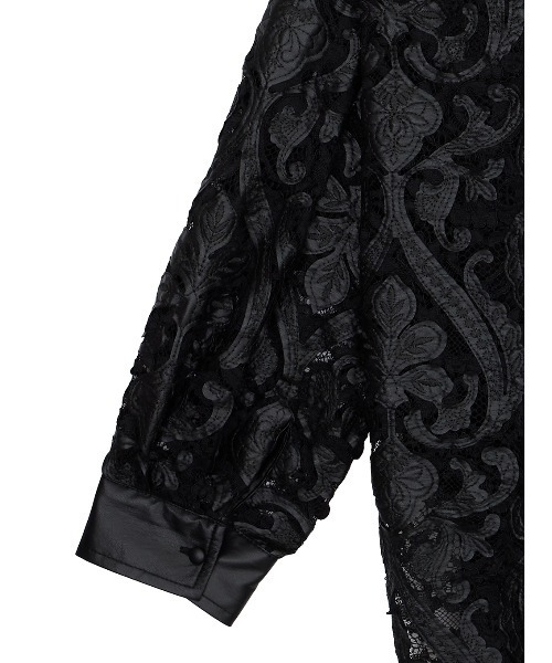 Ameri（アメリ）の「FAKE LEATHER EMBROIDERY SHIRT（シャツ/ブラウス