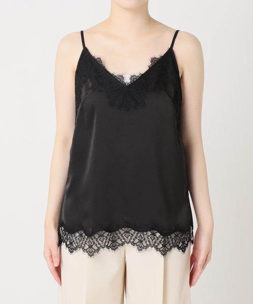 追加》リバーレーストリミングサテンキャミソール3（キャミソール
