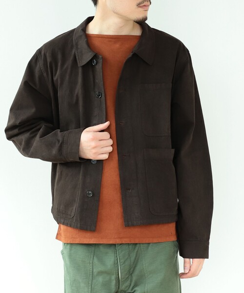 fennica / 奄美大島 泥染め French work Court Jacket フレンチワーク
