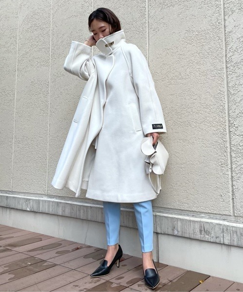 CELFORD（セルフォード）の「Aラインスタンドカラーコート（ステン