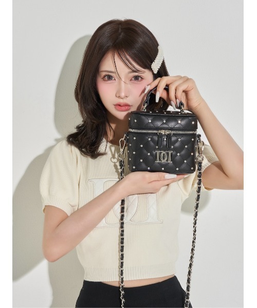 キルティングビジュースクエアミニバッグ（ショルダーバッグ）｜Darich