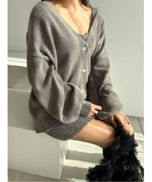 SNIDEL（スナイデル）の「ビッグカーデ&ミニニットワンピースセット