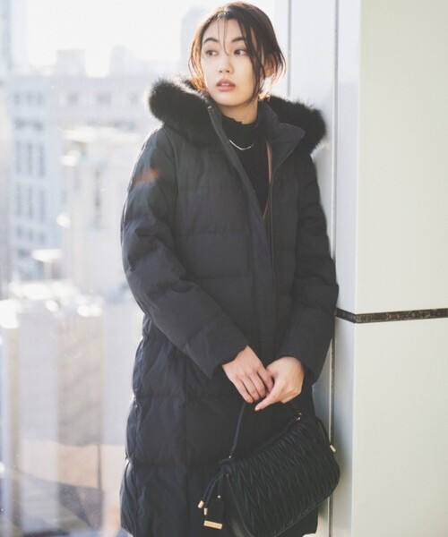 セール】【撥水／洗える／フード取り外し】ファー付きロングダウン