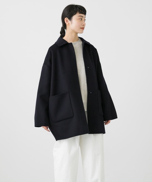 かぐれ（カグレ）の「ウールステンカラーショートコート（ステンカラー