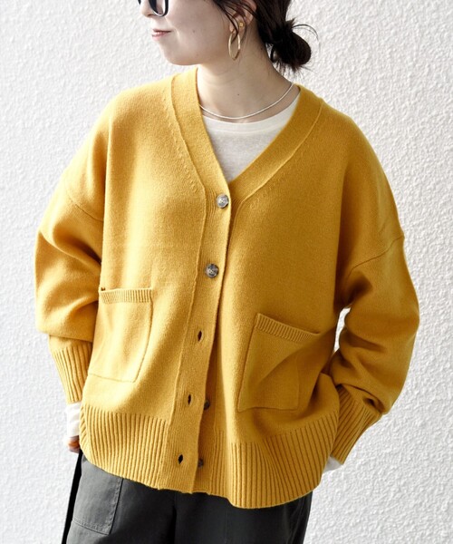 セール】SHIPS any:〈手洗い可能〉AQUA カシミヤ ミックス Vネック