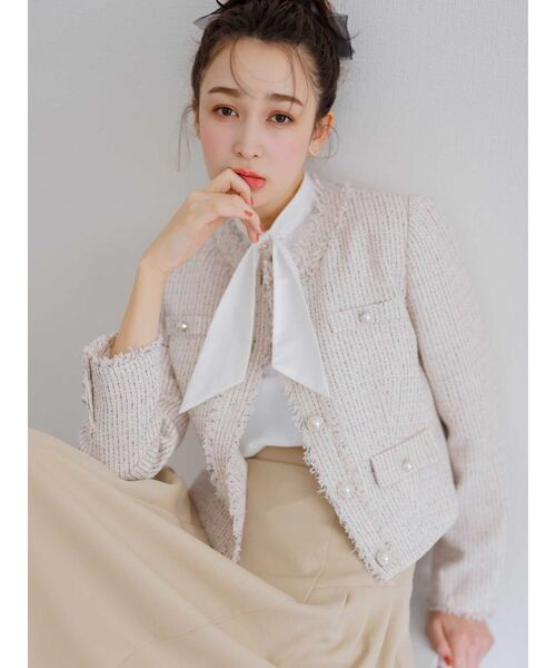 dazzlin（ダズリン）の「【藤井サチコラボ】ノーカラーツイード