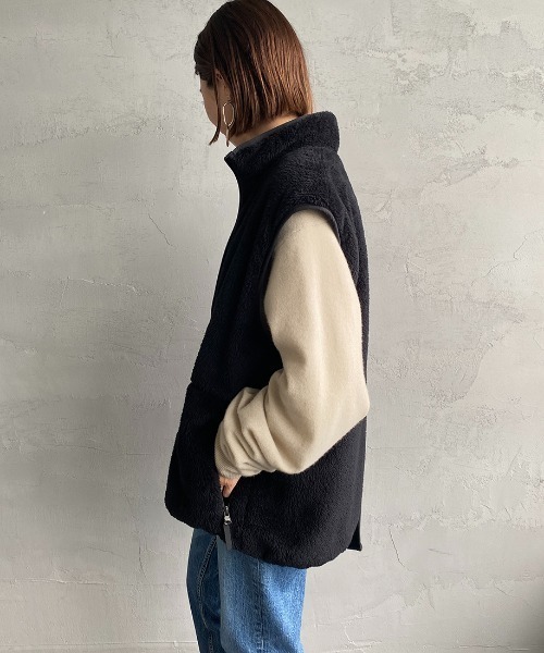 DANTON/ダントン] ハイパイルボアフリース スタンドカラーベスト