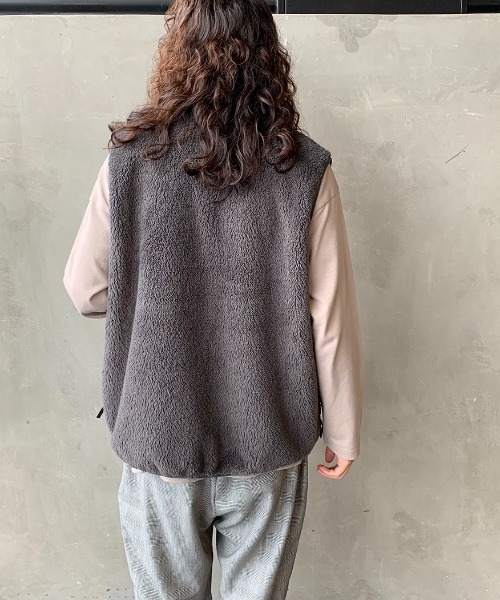 DANTON/ダントン] ハイパイルボアフリース スタンドカラーベスト