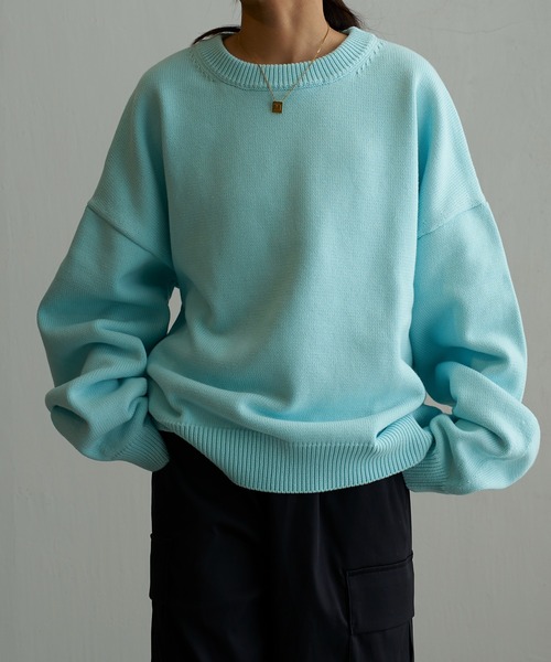 Lui's（ルイス）の「ショート丈クルーネックニット（ニット/セーター