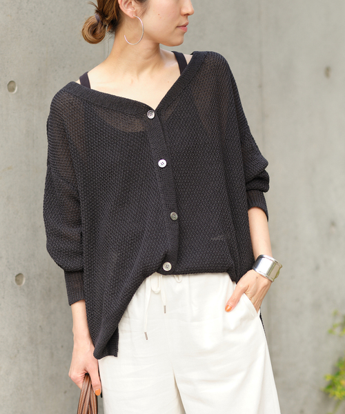 FRAMeWORK（フレームワーク）の「カノコ2WAY Back開きカーディガン