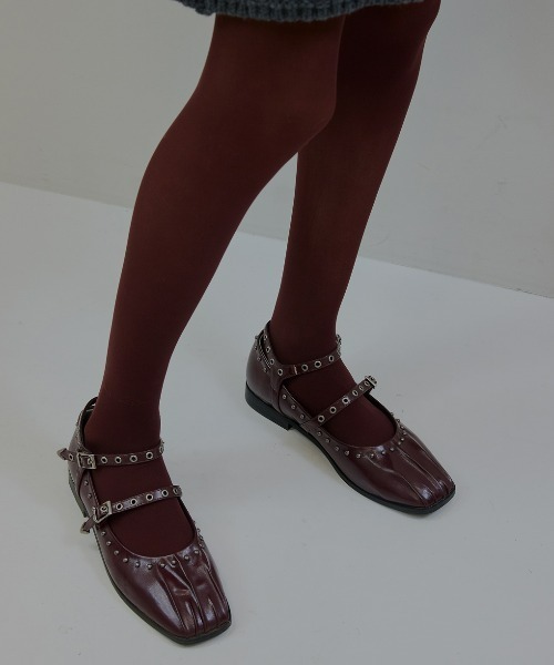 セール】STUDS STRAP BALLET SHOES（バレエシューズ）｜Ameri（アメリ