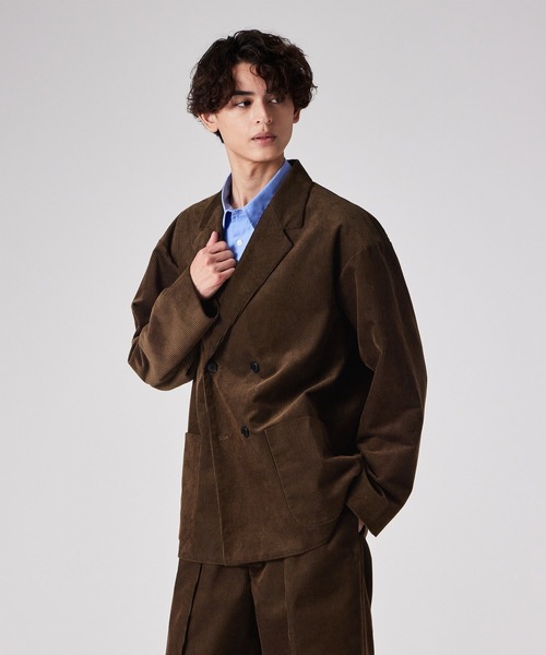 コーデュロイ ダブルブレスト ジャケット / 252760 EXJ03（テーラード