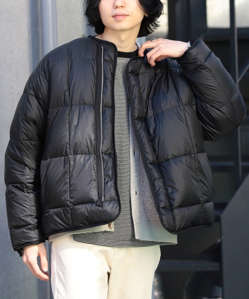 ORCIVAL / PERTEX(R) キルトダウン ノーカラーブルゾン