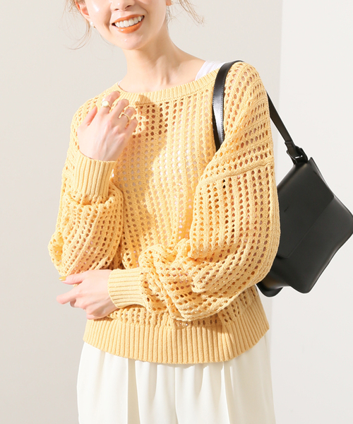 SLOBE IENA（スローブイエナ）の「5Gメッシュ編みニットプルオーバー