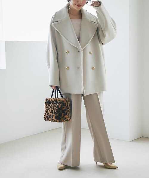 セール】【軽くて毎日着たい！】ロイヤルビーバーメタル釦Pコート