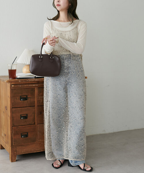 MIX糸メッシュキャミワンピース（ワンピース）｜DISCOAT（ディスコート