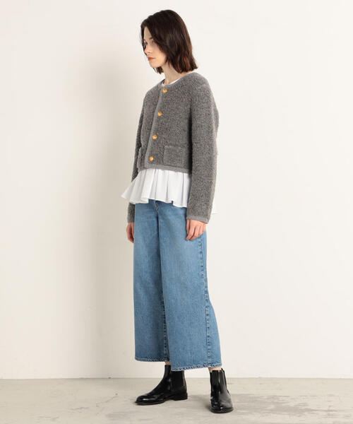 MACPHEE（マカフィー）の「ムートン クルーネックカーディガン