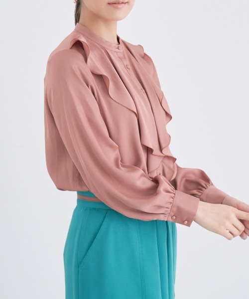 ANAYI（アナイ）の「サテンアムンゼンフリル ブラウス（シャツ