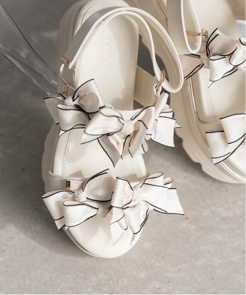 ミニリボン厚底スポ―ツサンダル（サンダル）｜RANDA（ランダ）の