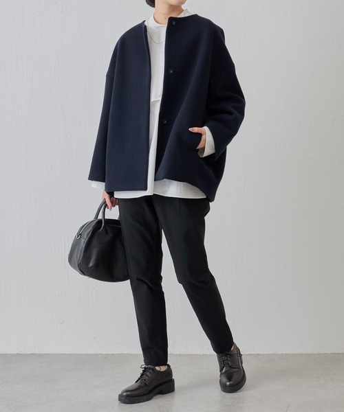 BEARDSLEY（ビアズリー）の「後ろぷっくりウールコート：表地・毛100