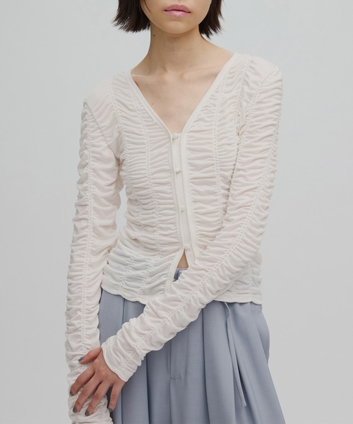 2WAY GATHER CUT TOP（Tシャツ/カットソー）｜Ameri（アメリ）の