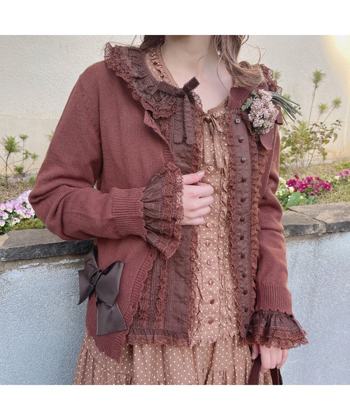 PINK HOUSE（ピンクハウス）の「レース＆リボン使いローンブラウス