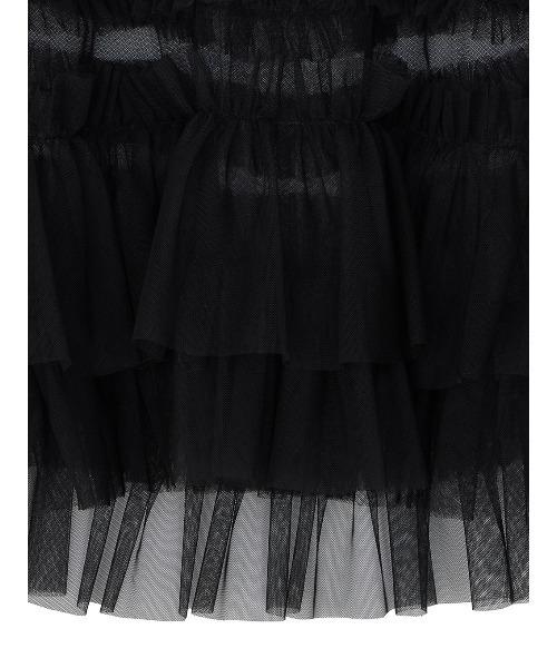 Ameri（アメリ）の「BLACK TULLE RAFFLE CAMI TOP（その他トップス