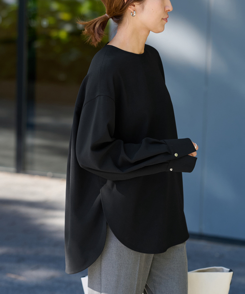 FRAMeWORK（フレームワーク）の「ダブルクロスタックスリーブブラウス