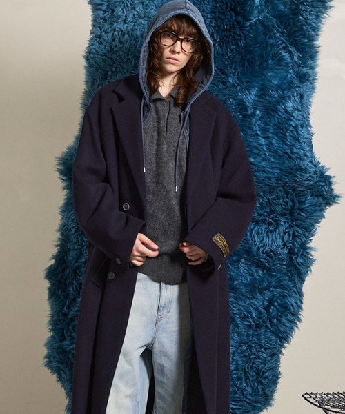 UNISEX》Super170s Prime-Over Melton Chesterfield Coat/プライム