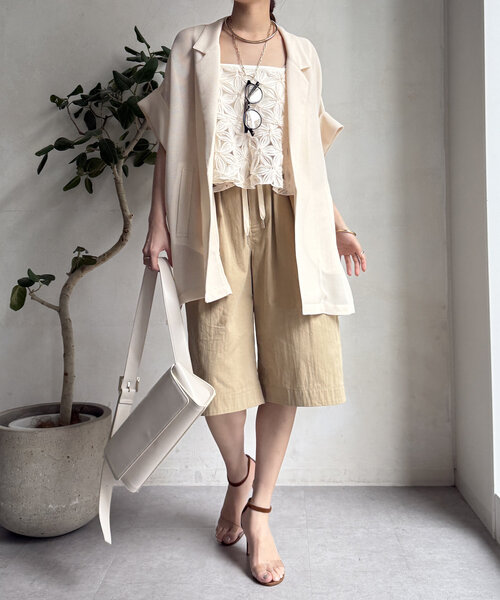 WEB限定】チュールフラワーキャミ（シャツ/ブラウス）｜DouDou