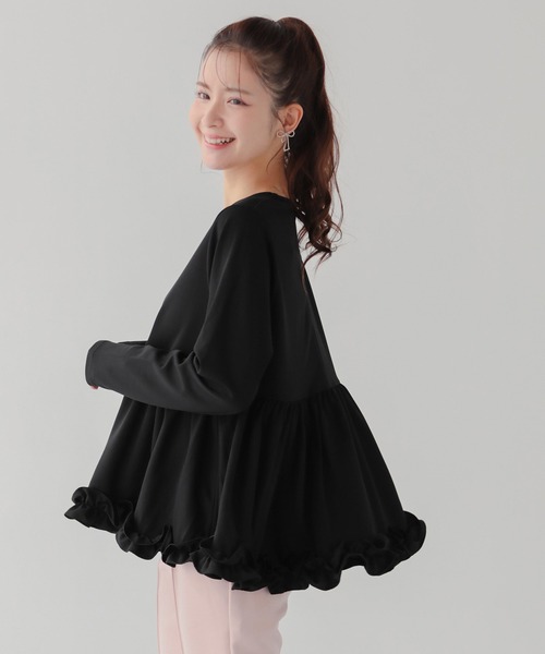 セール】【ZOZO限定カラー】裾フリルペプラムトップス（Tシャツ