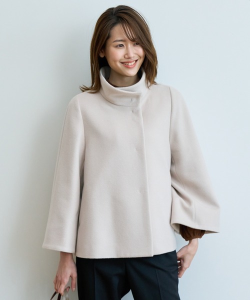 ANAYI アンゴラビーバー 袖フレアコート 38 【公式通販】