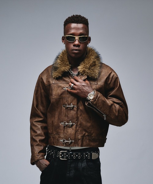 ANDER HUNK（アンダーハンク）の「Fireman Design Fur Riders Jacket