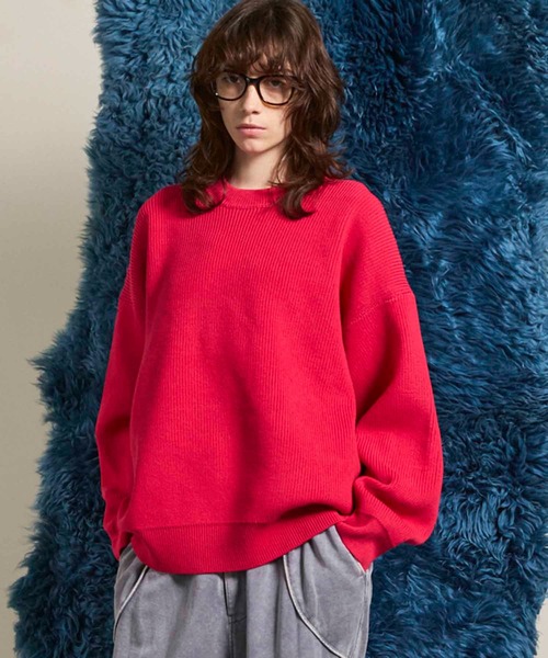 UNISEX》Prime-Over Pullover Crew Neck Knit/プライムオーバープル