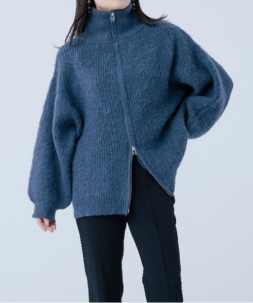 モヘアタッチドライバーズニット（ニット/セーター）｜Ellno Loset